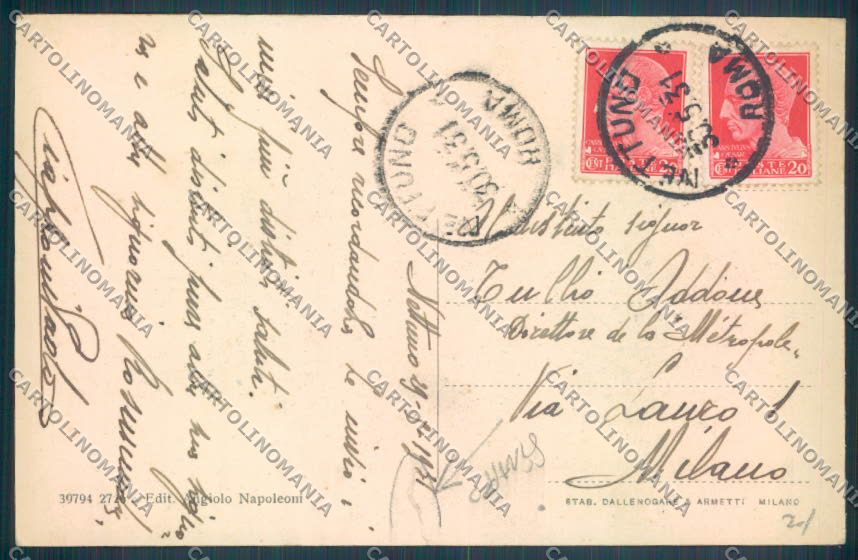 Roma Nettuno STRAPPO cartolina ZB3110 – retro