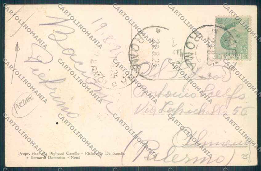 Roma Nemi PIEGHINE cartolina ZB3124 – retro