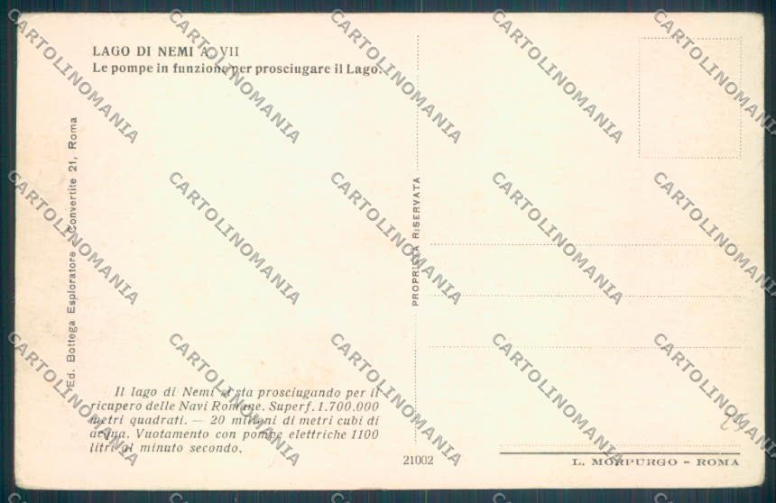 Roma Nemi cartolina ZB3126 – retro