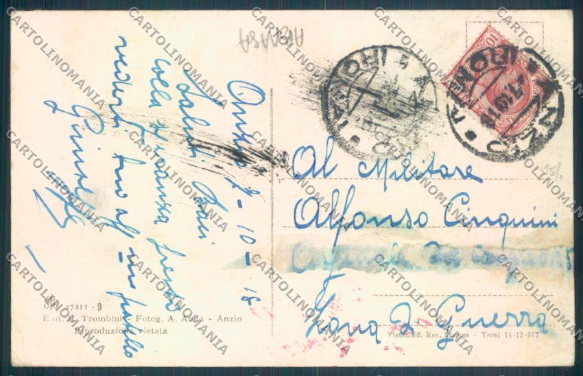 Roma Anzio ABRASA cartolina ZB3130 – retro