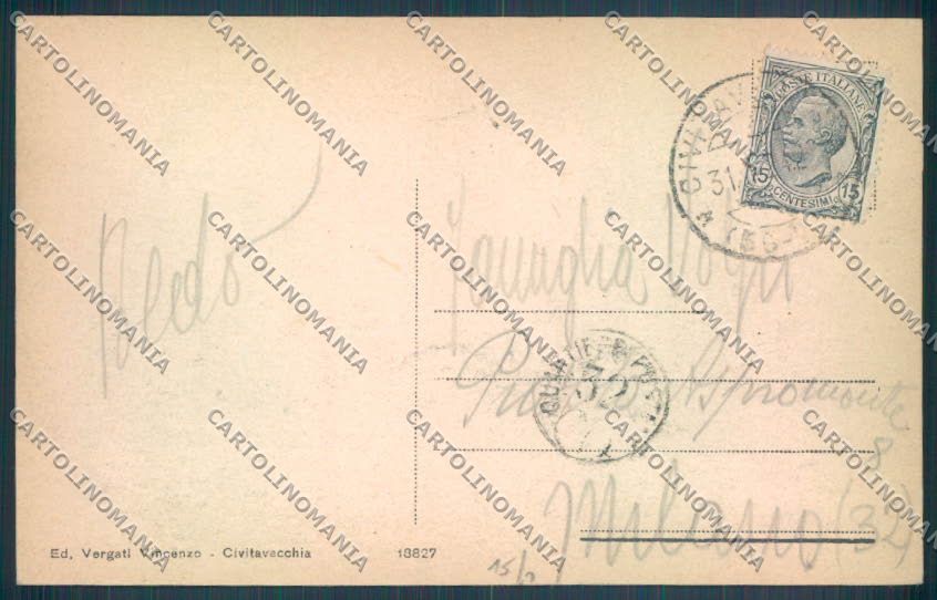 Roma Civitavecchia cartolina ZB3188 – retro