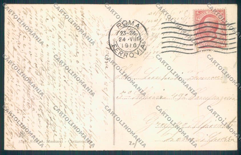 Roma Civitavecchia Veliero cartolina ZB3193 – retro