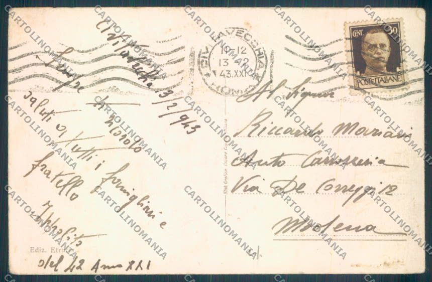 Roma Civitavecchia Banca PIEGHINA cartolina ZB3201 – retro