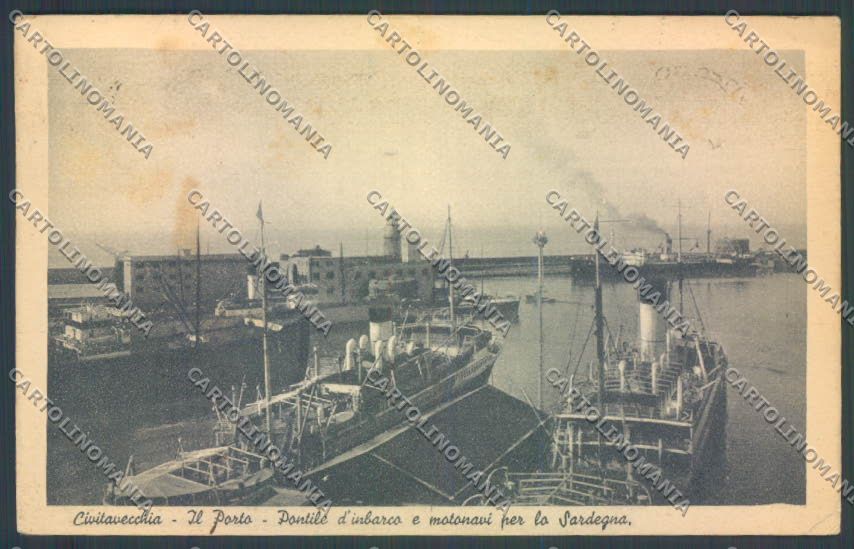 Roma Civitavecchia Nave Sardegna cartolina ZB3202 – fronte