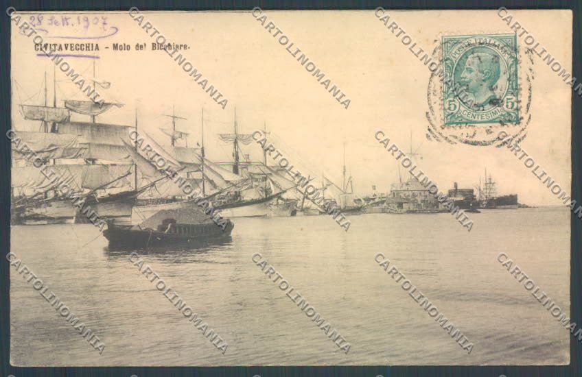 Roma Civitavecchia Veliero cartolina ZB3204 – fronte