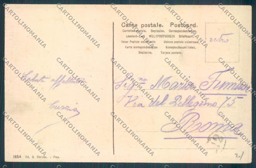 Roma Civitavecchia Veliero cartolina ZB3204 – retro