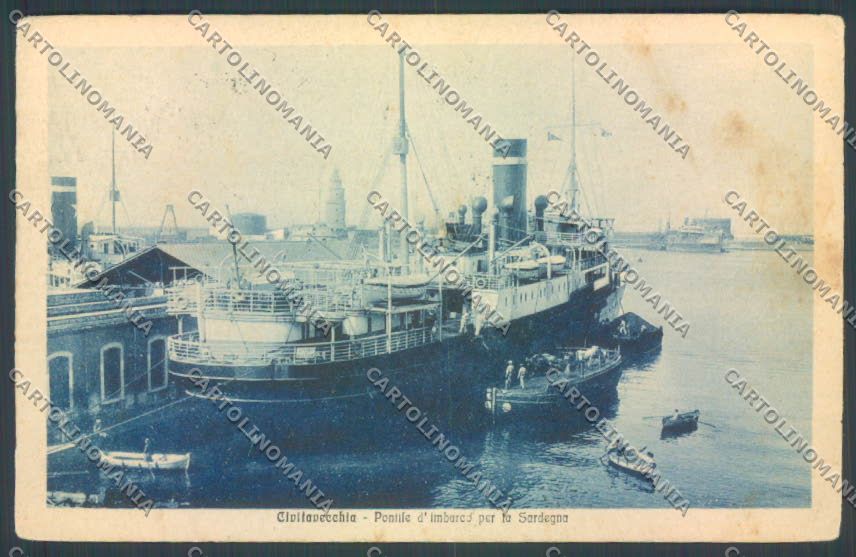 Roma Civitavecchia Nave Sardegna cartolina ZB3210 – fronte