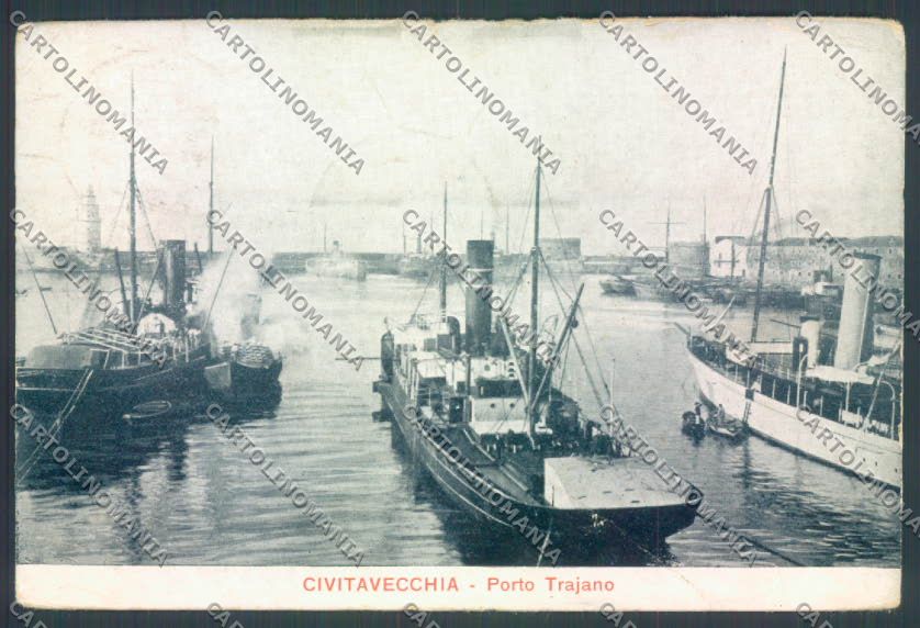 Roma Civitavecchia Nave PIEGHINE cartolina ZB3211 – fronte
