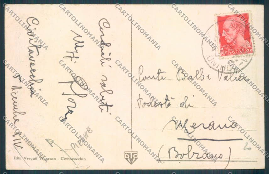 Roma Civitavecchia PIEGHINE cartolina ZB3219 – retro