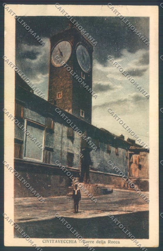 Roma Civitavecchia Chiaro di luna ABRASA cartolina ZB3223 – fronte
