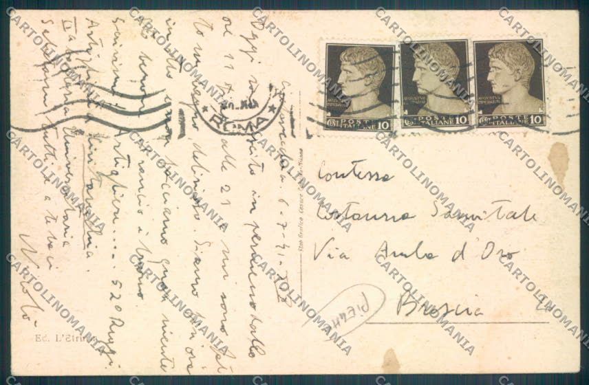 Roma Civitavecchia PIEGHE cartolina ZB3224 – retro