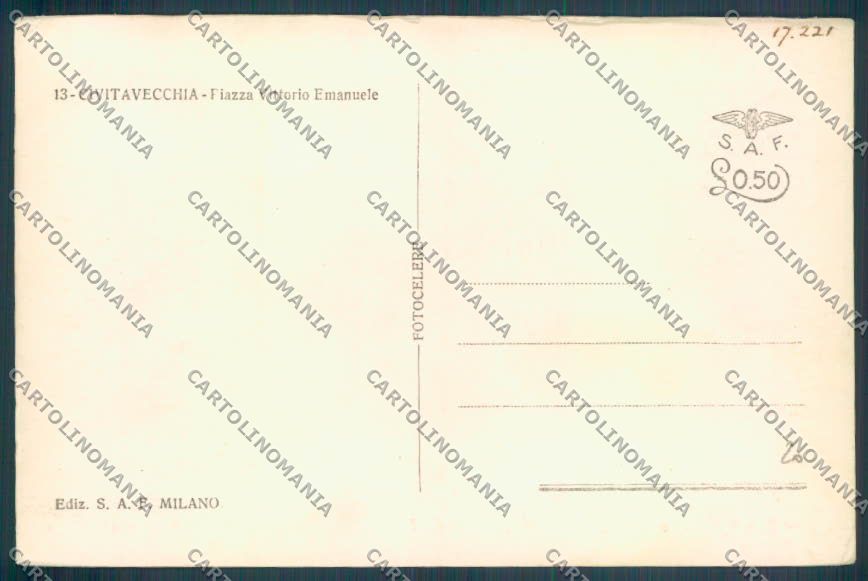 Roma Civitavecchia Foto cartolina ZB3225 – retro