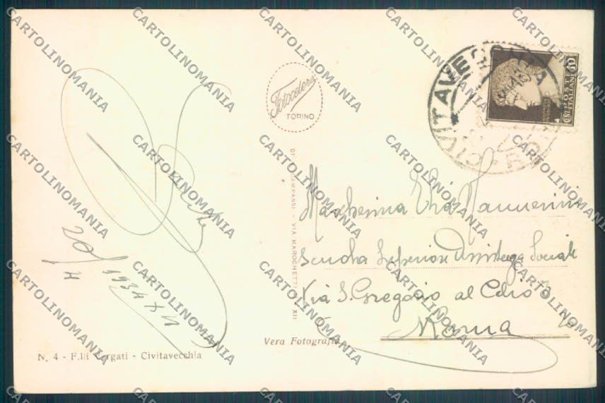 Roma Civitavecchia Foto Nave cartolina ZB3227 – retro