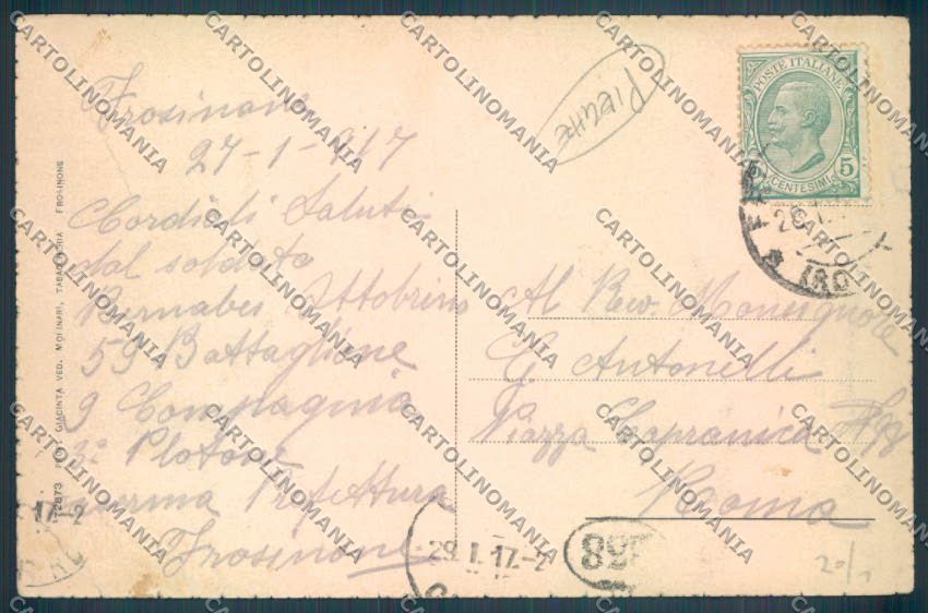 Frosinone Città PIEGHE cartolina ZB3234 – retro