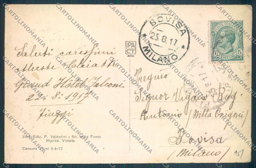 Frosinone Fiuggi cartolina ZB3259 – retro