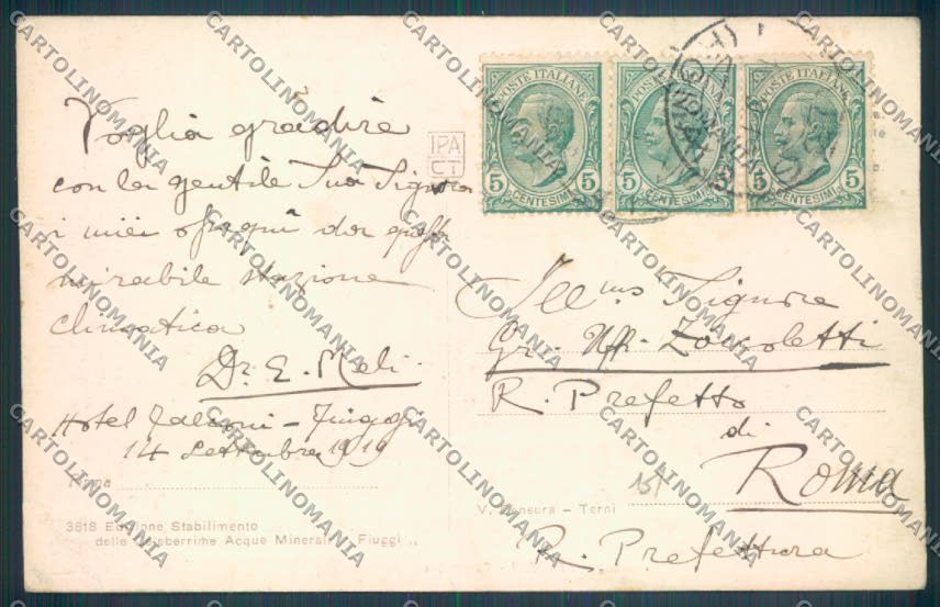 Frosinone Fiuggi cartolina ZB3260 – retro