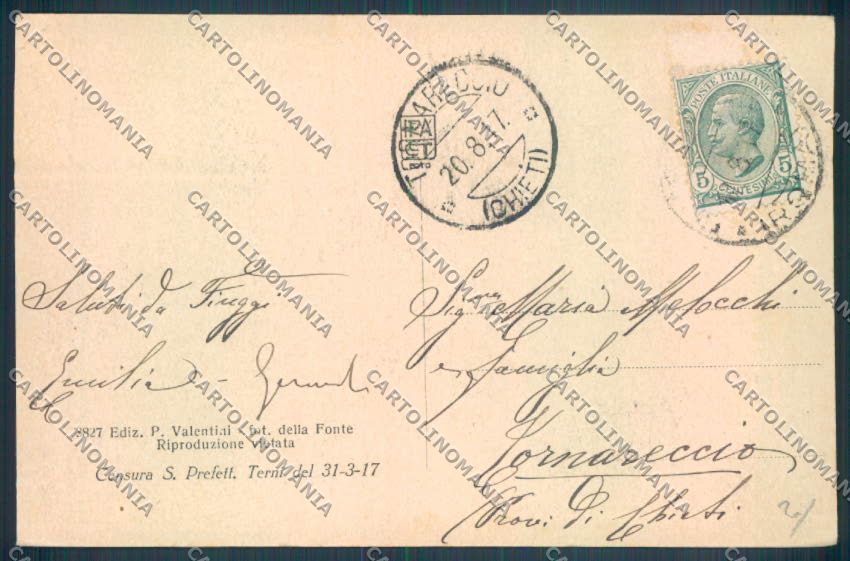 Frosinone Fiuggi Auto cartolina ZB3261 – retro
