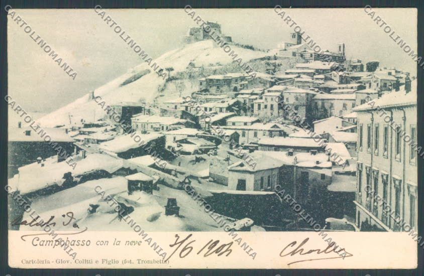 Campobasso Città Nevicata cartolina ZB3299 – fronte