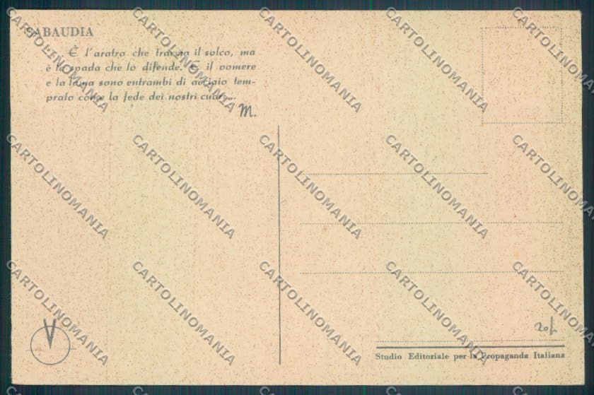 Latina Sabaudia cartolina ZB3366 – retro