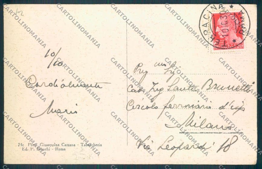 Latina Terracina cartolina ZB3374 – retro