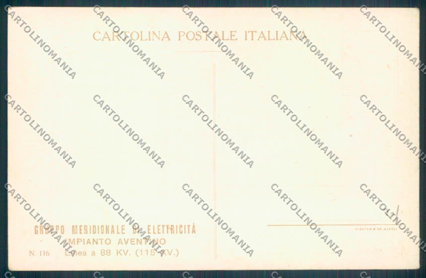 Caserta Impianto Aventino Elettricità cartolina ZB3462 – retro