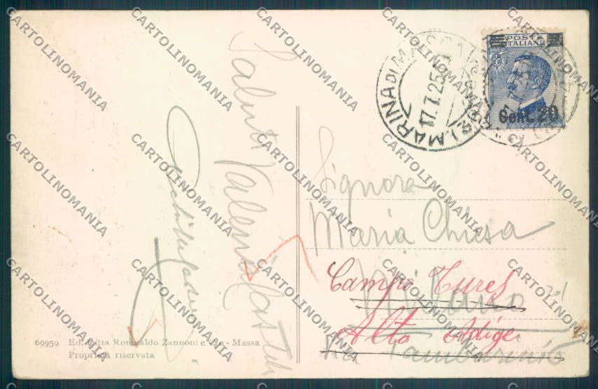 Massa Marina di Massa cartolina ZB3490 – retro
