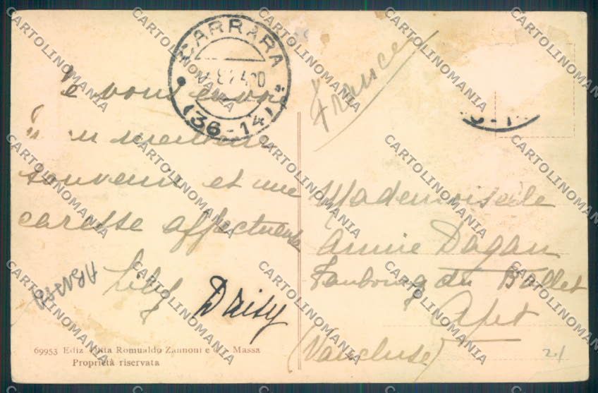 Massa Marina di Massa ABRASA cartolina ZB3492 – retro