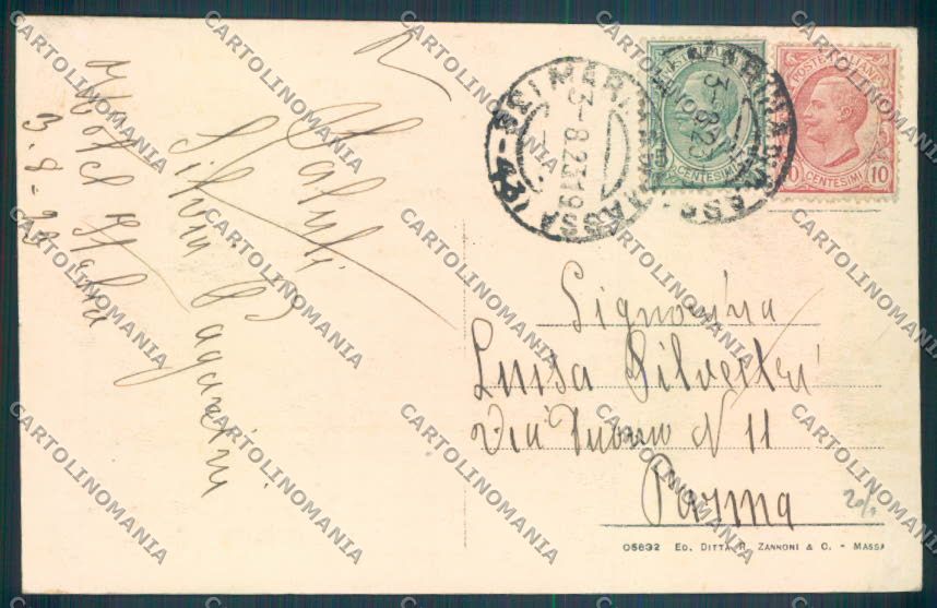 Massa Marina di Massa cartolina ZB3496 – retro