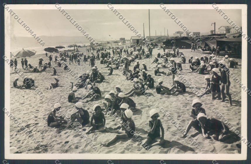 Massa Marina di Massa Foto Edison PIEGA cartolina ZB3500 – fronte