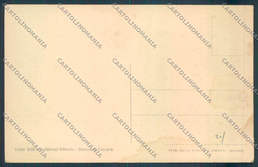 Massa Carrara Torano Cave Crestola cartolina ZB3530 – retro
