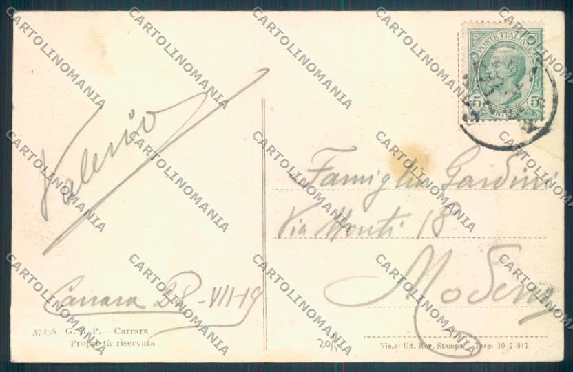Massa Carrara cartolina ZB3534 – retro
