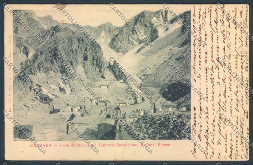 Massa Carrara Cave Marmo Ravaccione cartolina ZB3546 – fronte
