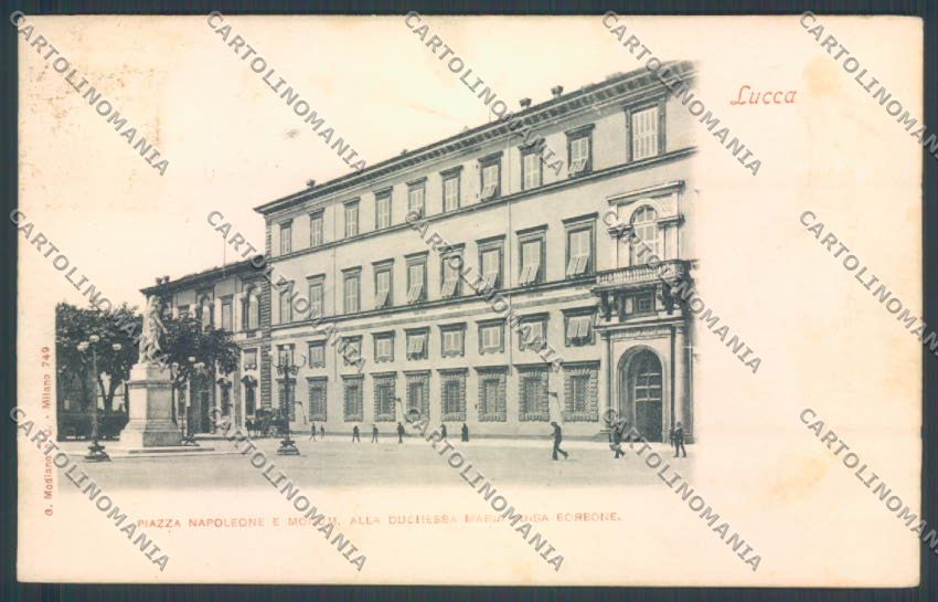Lucca Città Piazza Napoleone 1899 cartolina ZB3633 – fronte