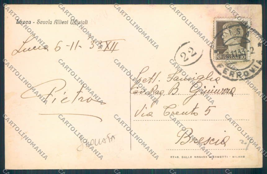 Lucca Città SCOLLATA cartolina ZB3697 – retro