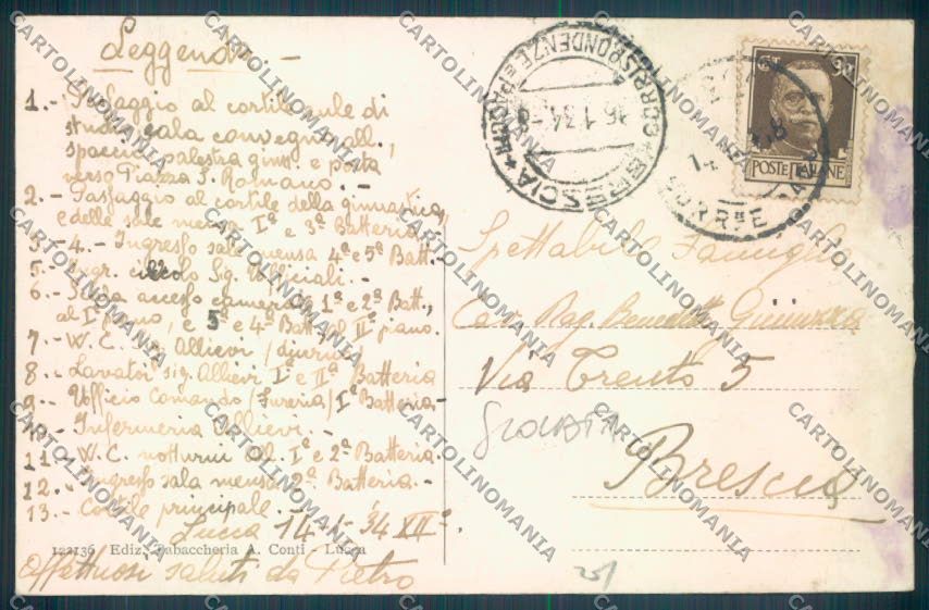 Lucca Città Militari SCOLLATA cartolina ZB3701 – retro
