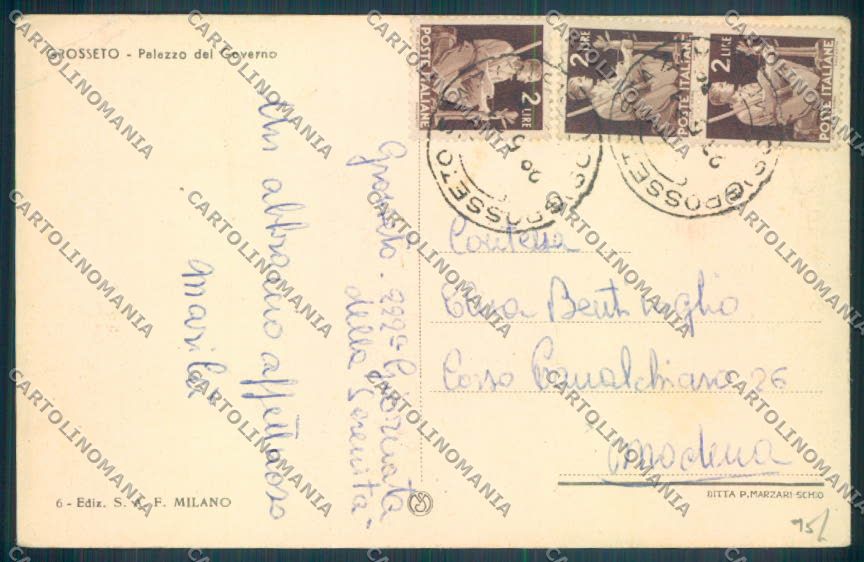 Grosseto Città PIEGHINA cartolina ZB3705 – retro