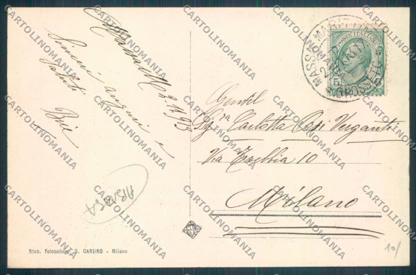 Grosseto Massa Marittima ABRASA cartolina ZB3737 – retro