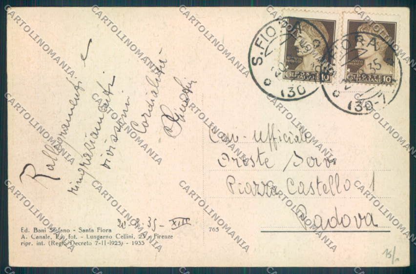 Grosseto Santa Fiora cartolina ZB3743 – retro