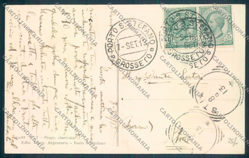 Grosseto Porto Santo Stefano cartolina ZB3775 – retro