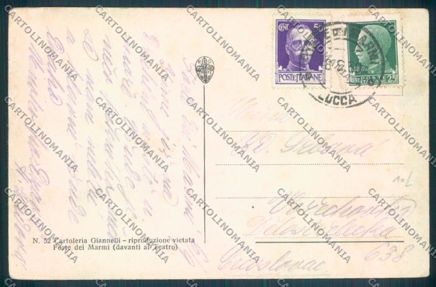 Lucca Forte dei Marmi cartolina ZB3784 – retro