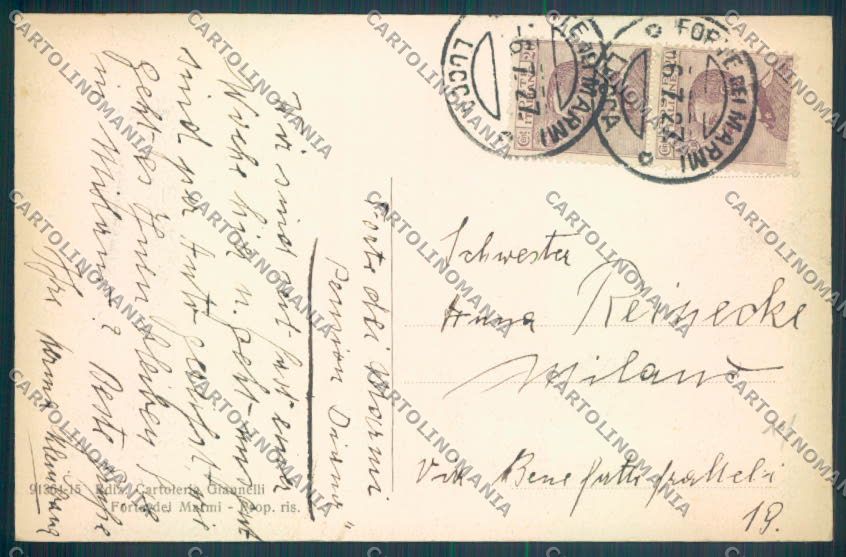 Lucca Forte dei Marmi cartolina ZB3789 – retro