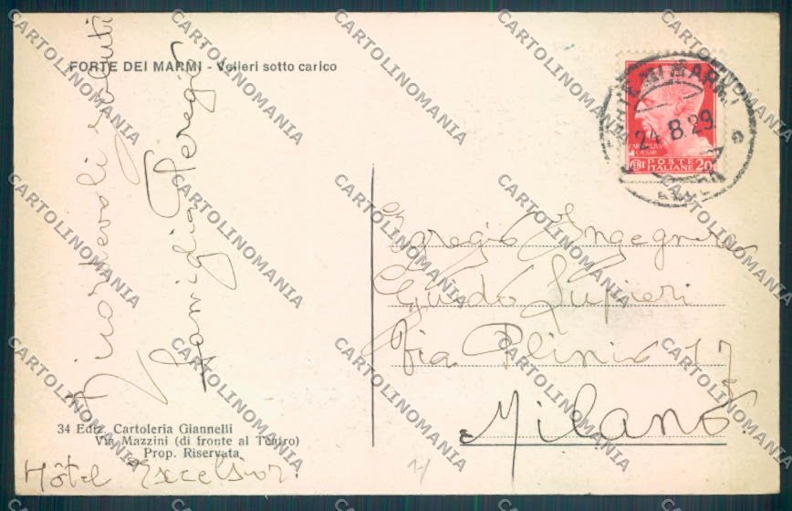 Lucca Forte dei Marmi cartolina ZB3793 – retro