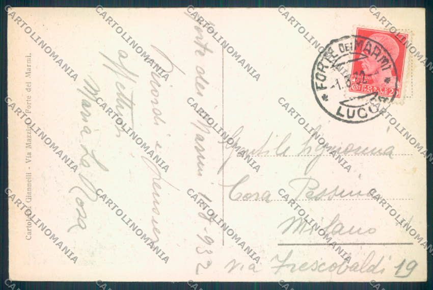 Lucca Forte dei Marmi cartolina ZB3794 – retro