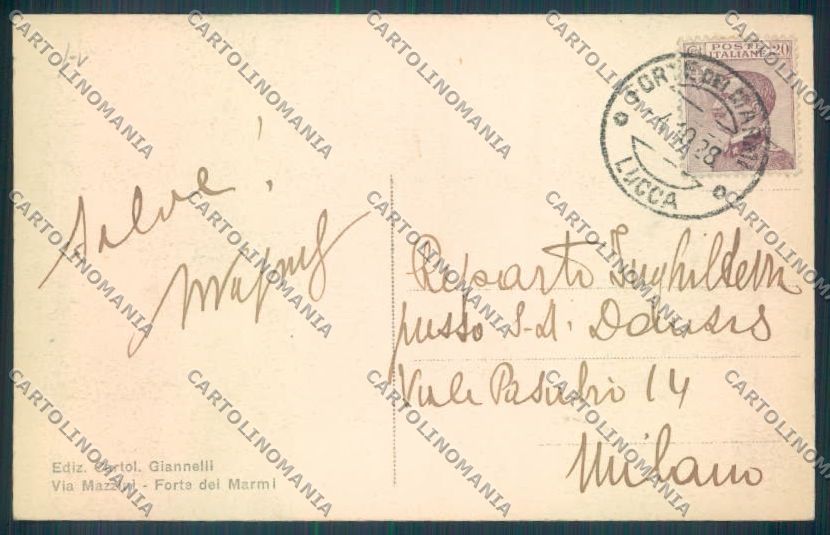 Lucca Forte dei Marmi cartolina ZB3797 – retro