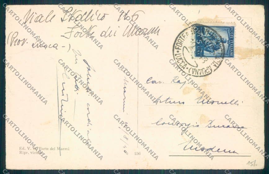 Lucca Forte dei Marmi PIEGHINA cartolina ZB3818 – retro