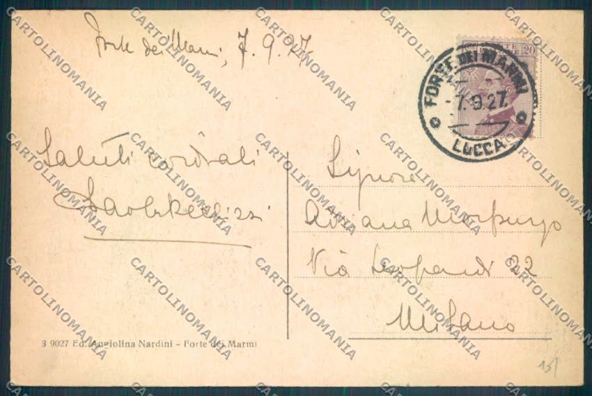 Lucca Forte dei Marmi cartolina ZB3825 – retro