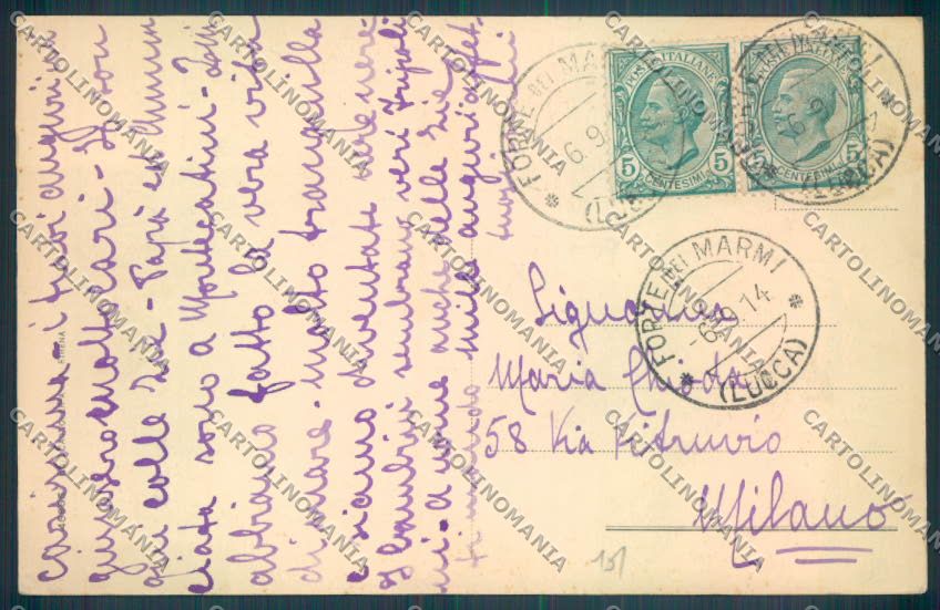 Lucca Forte dei Marmi cartolina ZB3828 – retro