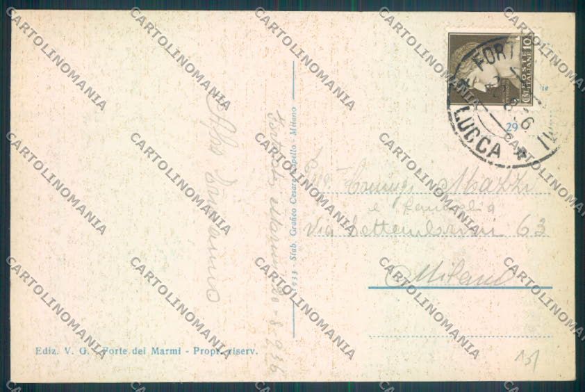 Lucca Forte dei Marmi cartolina ZB3831 – retro