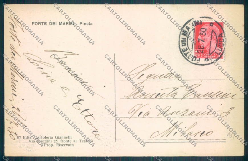 Lucca Forte dei Marmi cartolina ZB3835 – retro