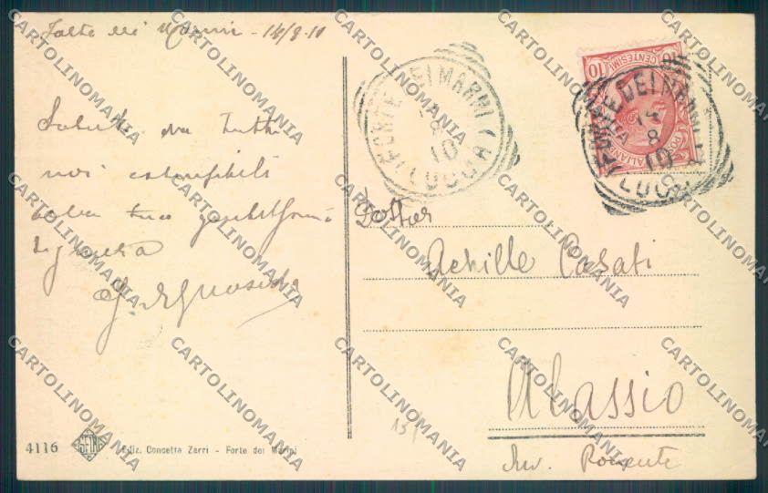Lucca Forte dei Marmi cartolina ZB3837 – retro
